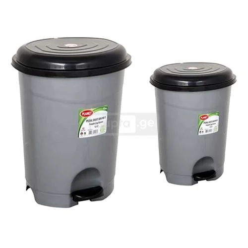 პლასტმასის ნაგვის ურნა ფეხსადგამით 25ლ